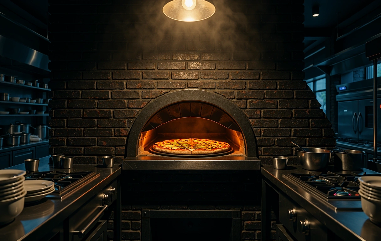 The glowing hearth at our main location