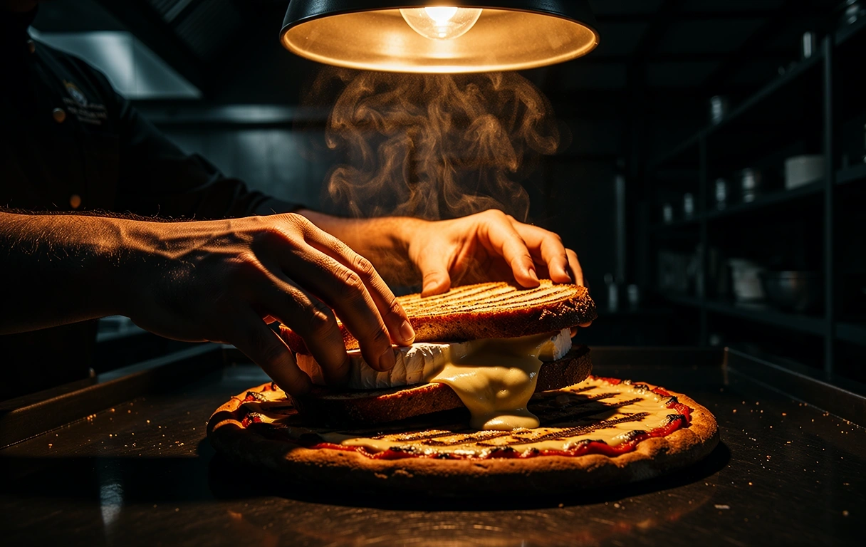 Artisanal hot sandwich preparation