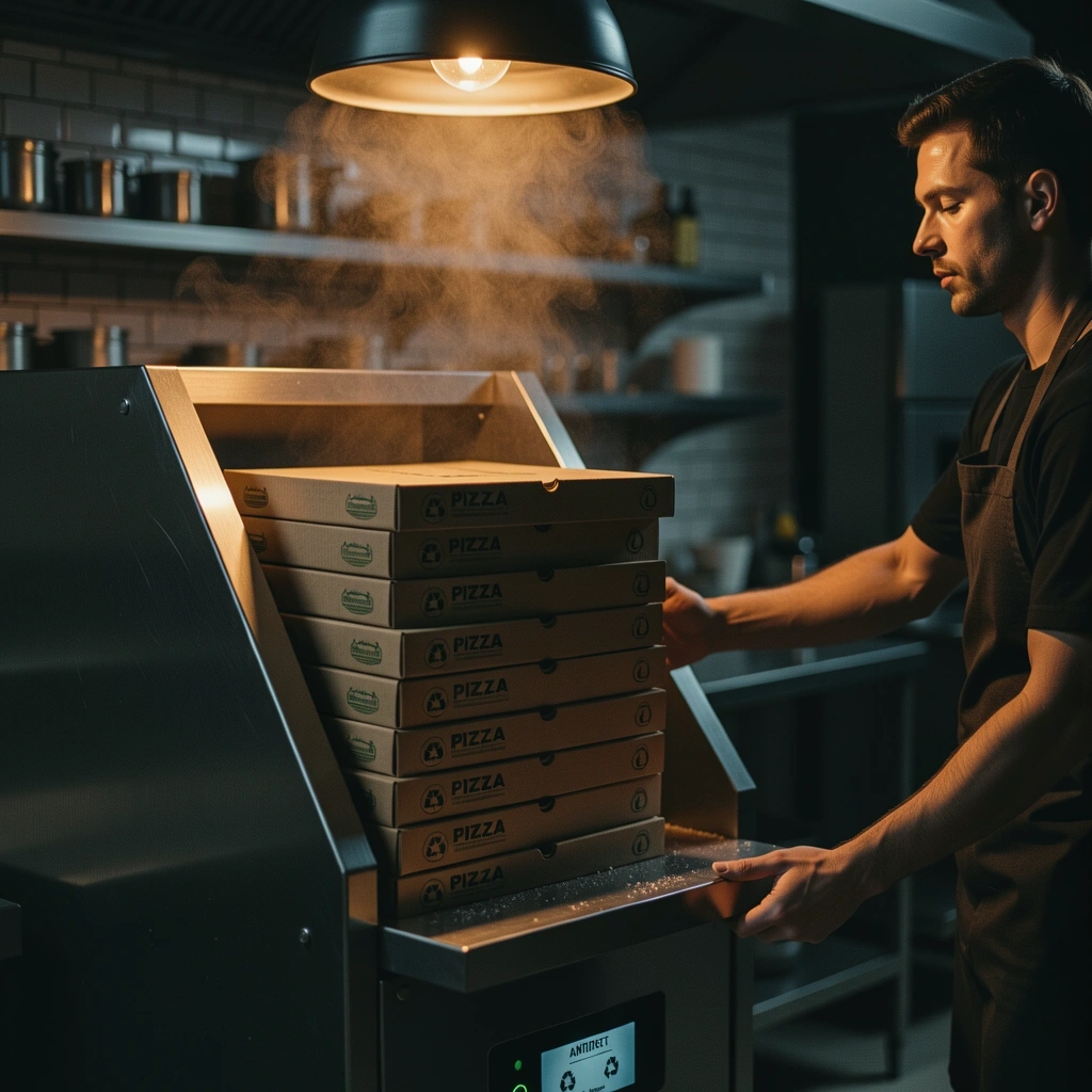 Proper recycling of pizza boxes